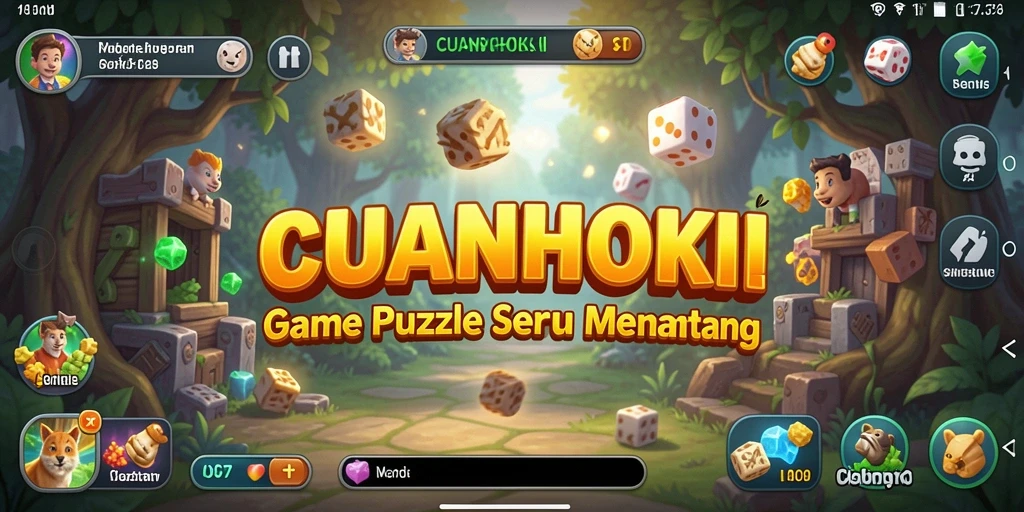 Tampilan menarik dari gameplay puzzle CUANHOKI.