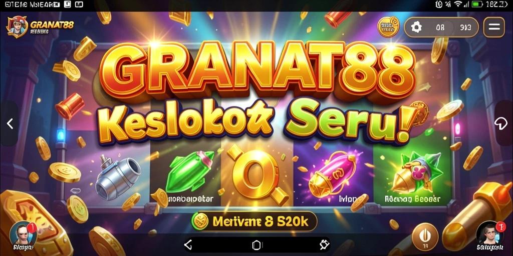 Screenshot permainan <strong>GRANAT88</strong> menunjukkan gameplay slot yang seru dan interaktif.