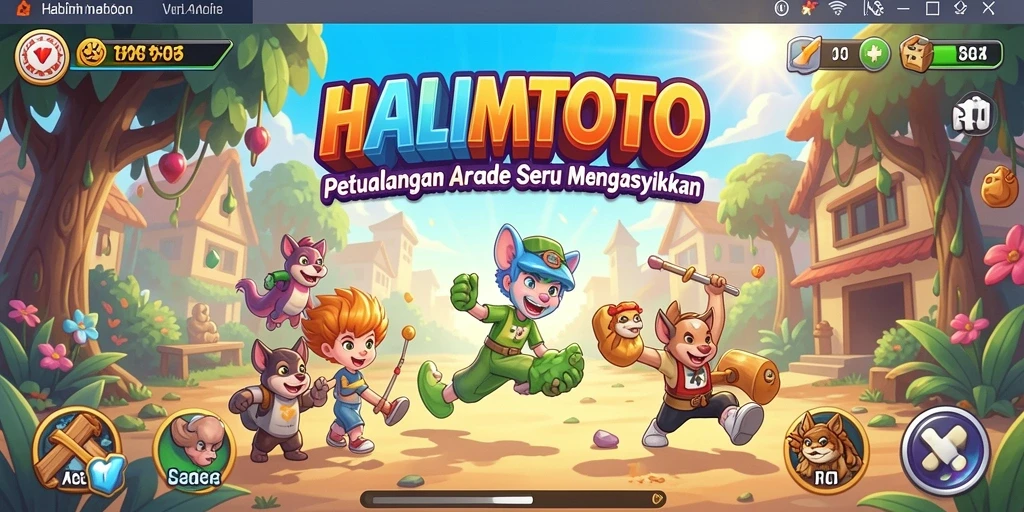 Tampilan gameplay HALIMTOTO yang seru dan penuh warna.