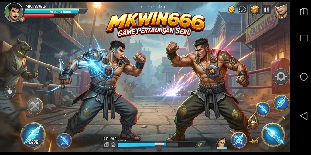 Tangkapan layar dari gameplay seru dalam game Fighting MKWIN666.