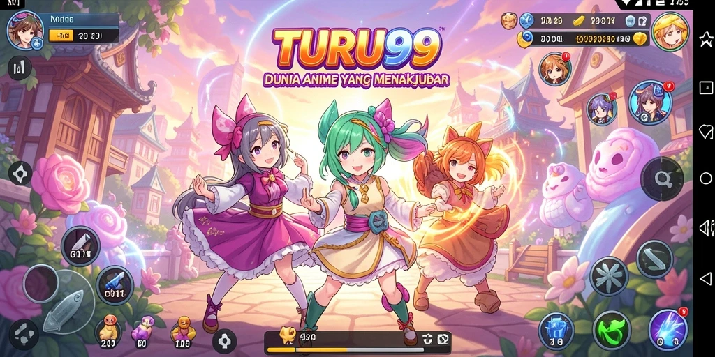 Tampilan gameplay TURU99 dengan karakter Anime yang menarik dan grafis yang memukau.